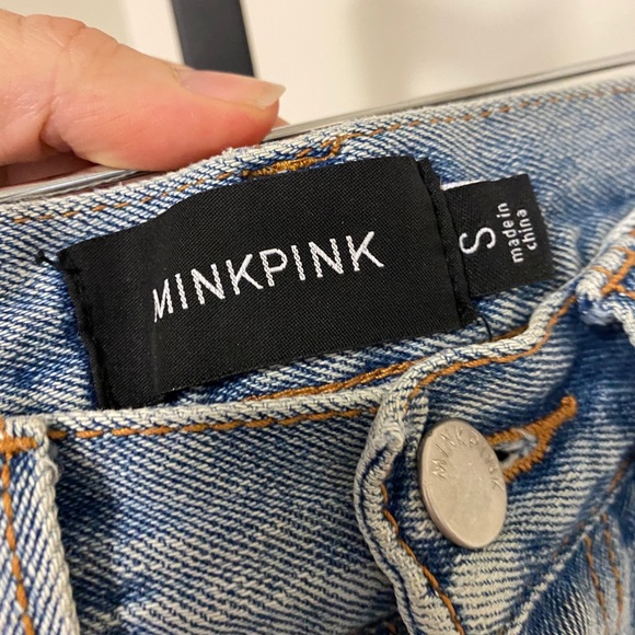 MINK PINK Slasher Denim Shorts - Picture 5 of 5